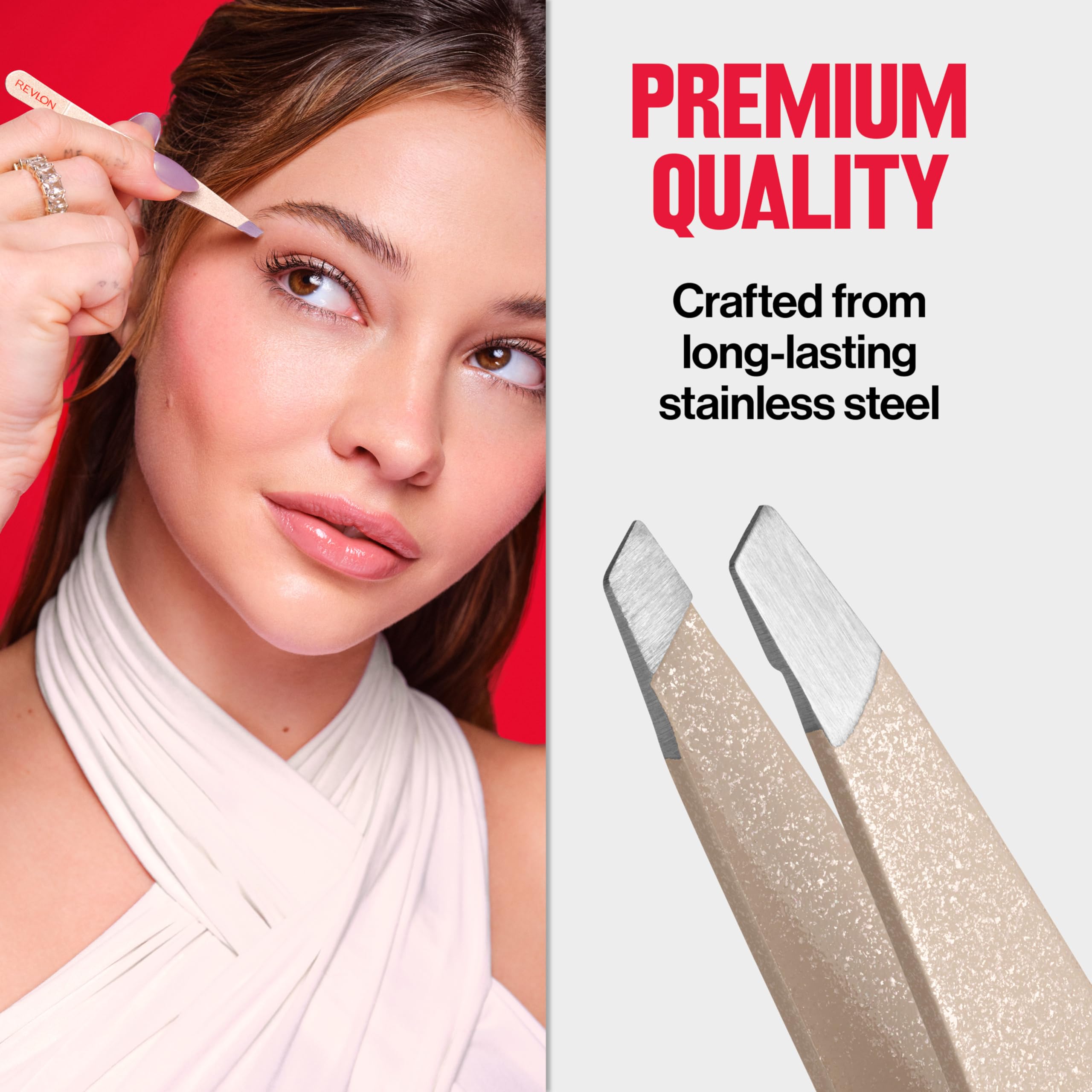 Pinza portátil para bolso con Revlon Serie Designer lista para retoques.