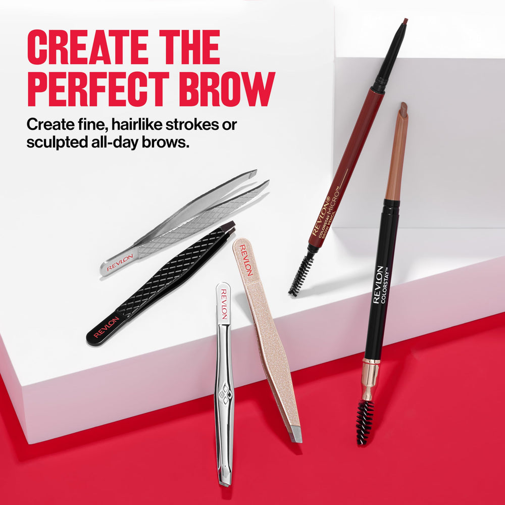 Diseño neutro con toque glamuroso de Revlon para tocador elegante.