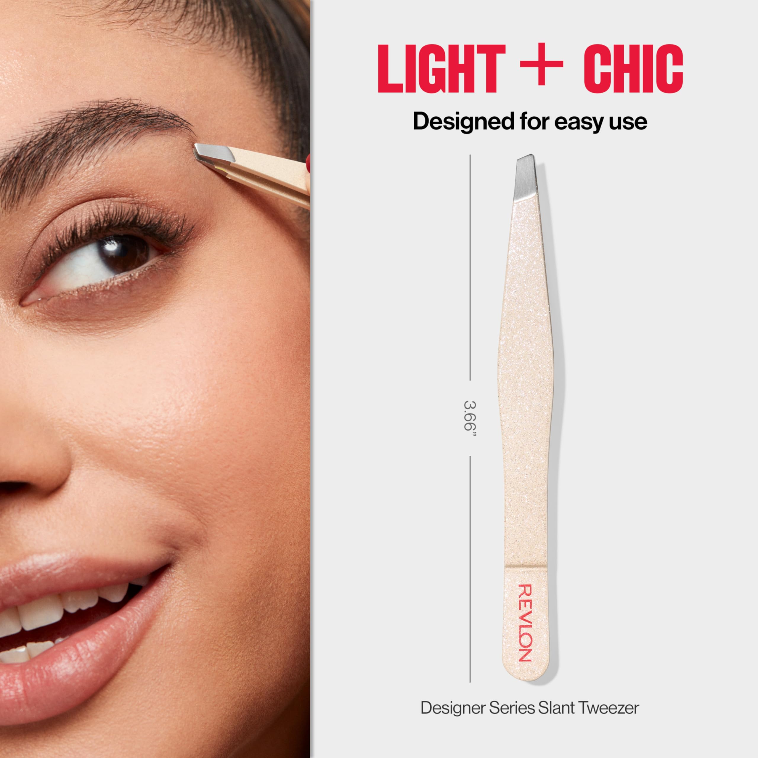 Punta alineada de Revlon Serie Designer para depilación precisa y suave.