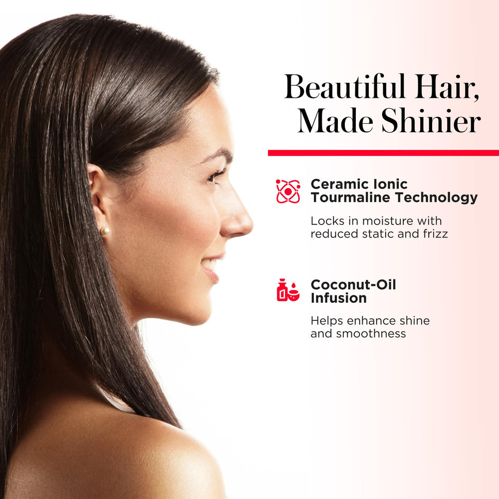 REVLON SmoothStay aceite de coco infusionado en las placas para suavidad.