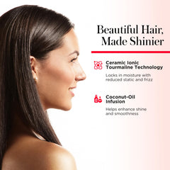 REVLON SmoothStay aceite de coco infusionado en las placas para suavidad.