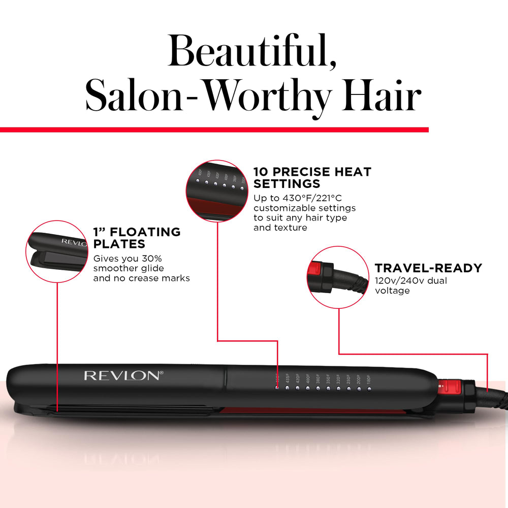 REVLON SmoothStay deslizamiento suave del 30% para alisado sin esfuerzo.