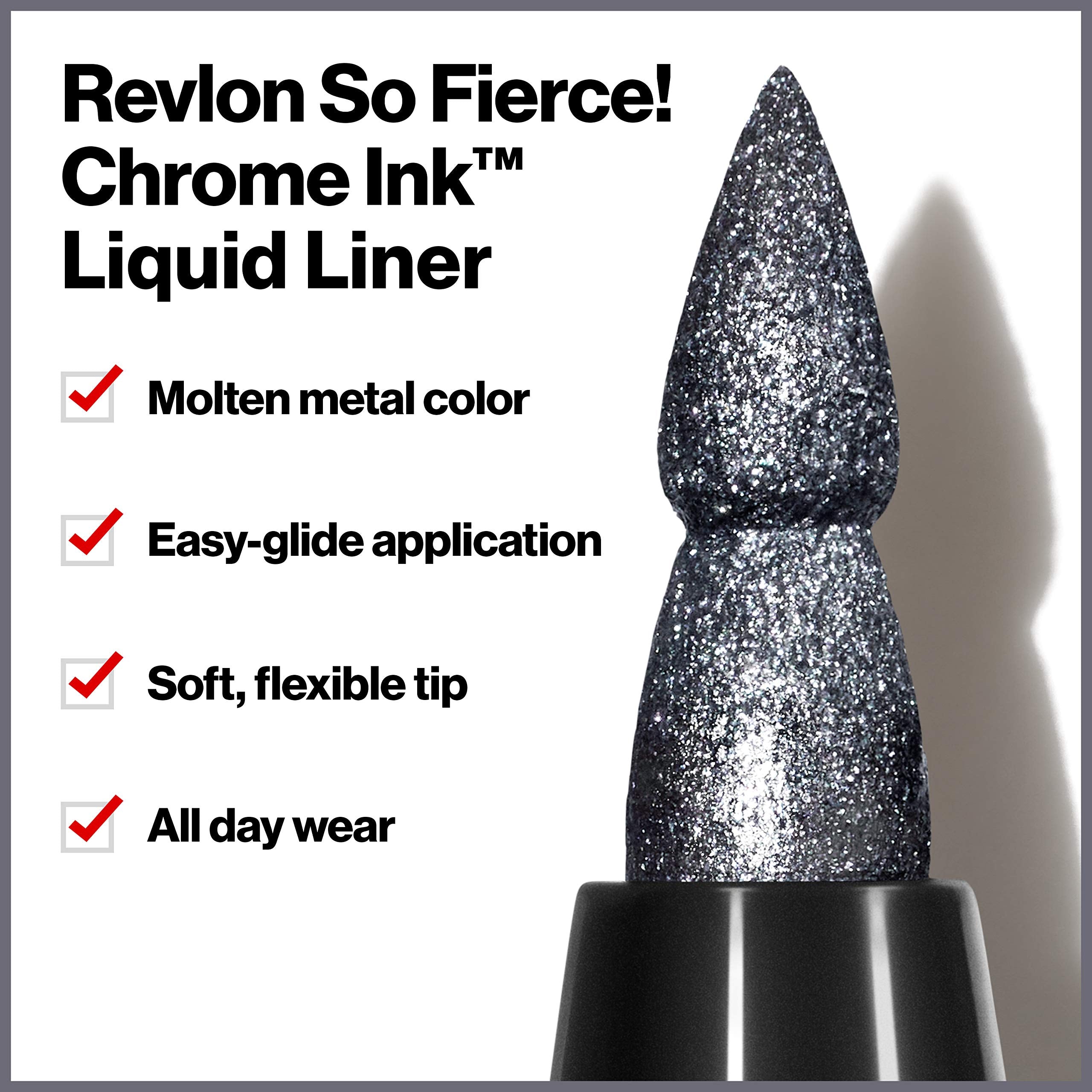 Revlon So Fierce Chrome Ink mantiene la punta saturada para color intenso