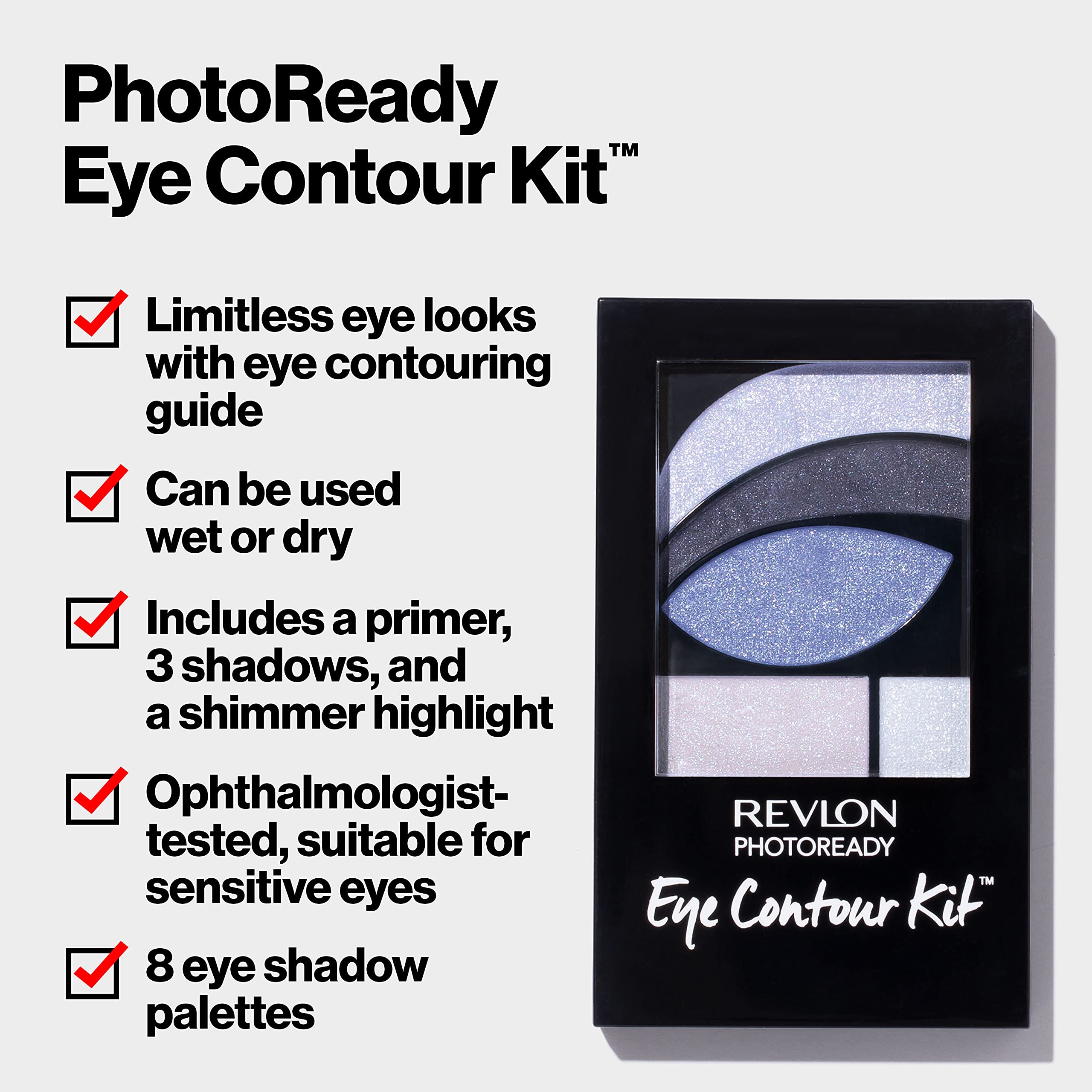 Revlon sombras pigmentadas en tonos mate para contorno definido.
