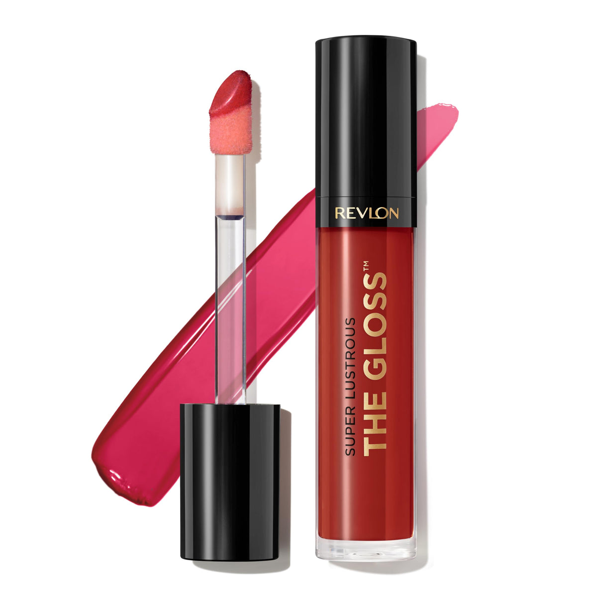 Revlon Super Lustrous Brillo Labial Especia del Desierto, aplicador grande para cobertura uniforme
