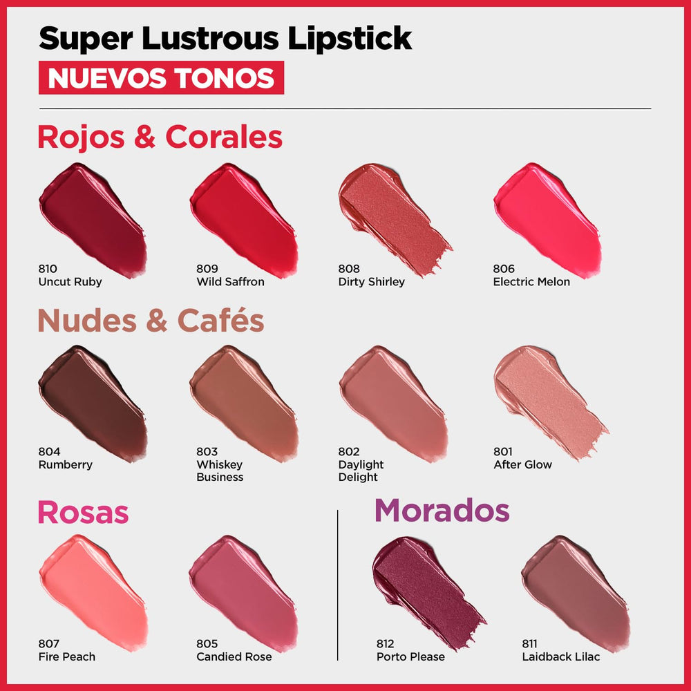 Acabado cremoso de REVLON Super Lustrous, ideal para uso diario.