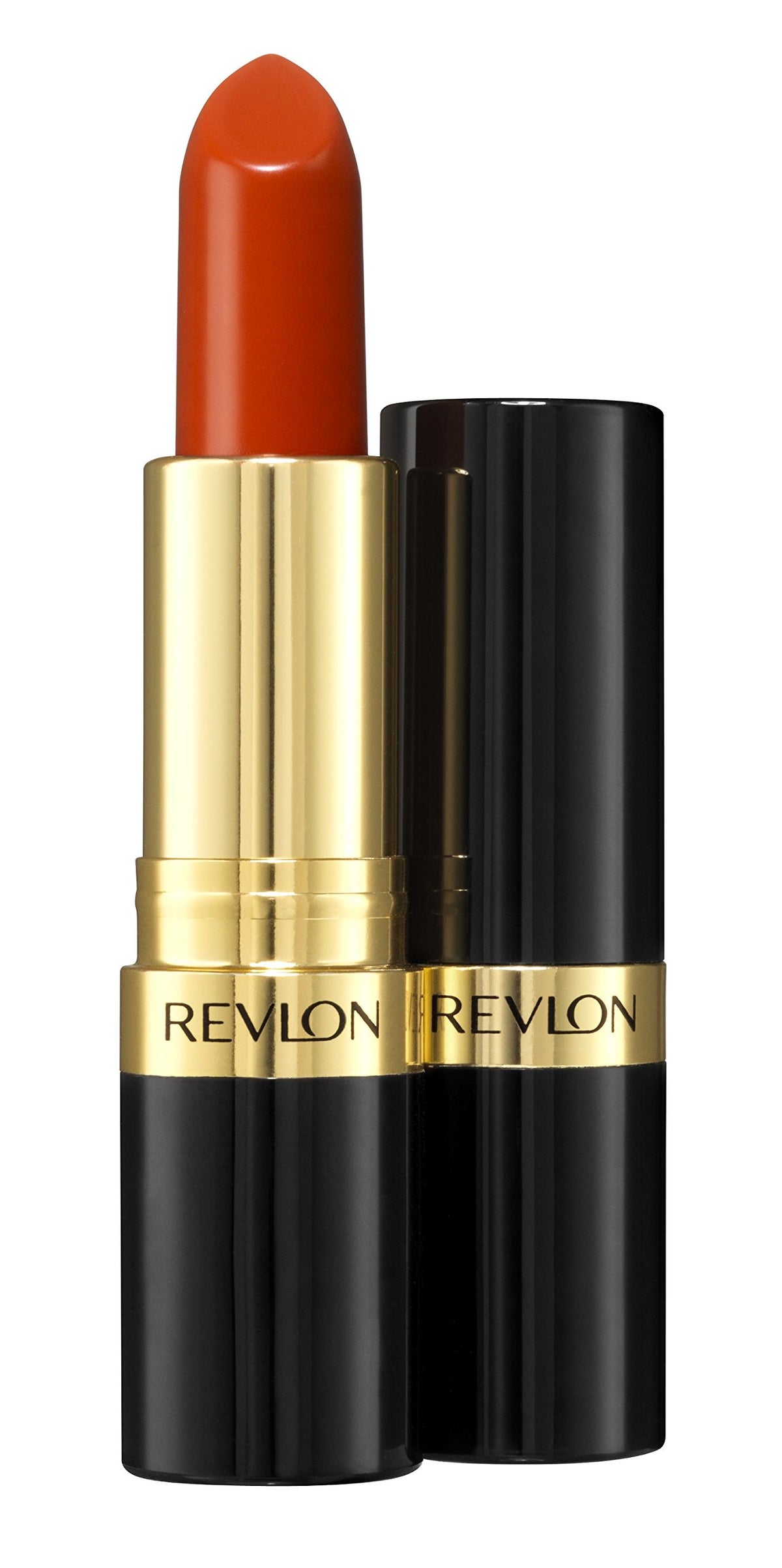REVLON Super Lustrous Lipstick muestra en labios: color intenso y acabado suave.
