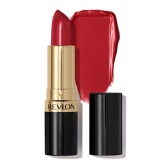 Revlon Super Lustrous Pintalabios tono vino con todo, crema suave para labios sedosos.