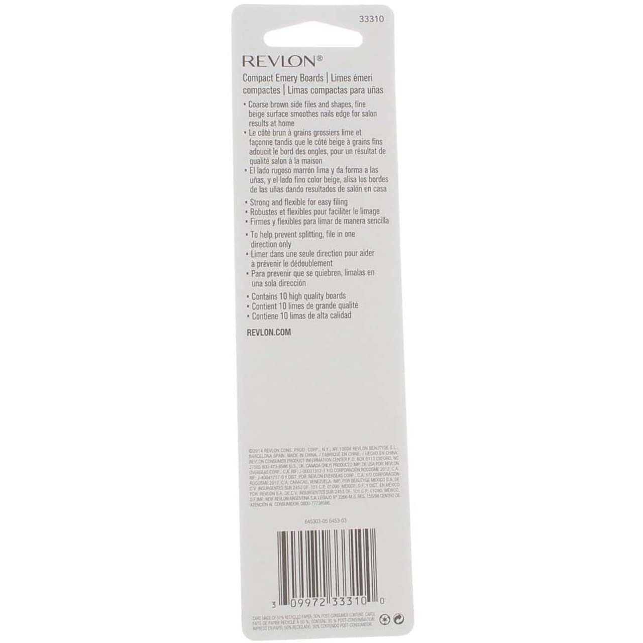 REVLON tablillas de lija superficie lisa beige para acabado suave.