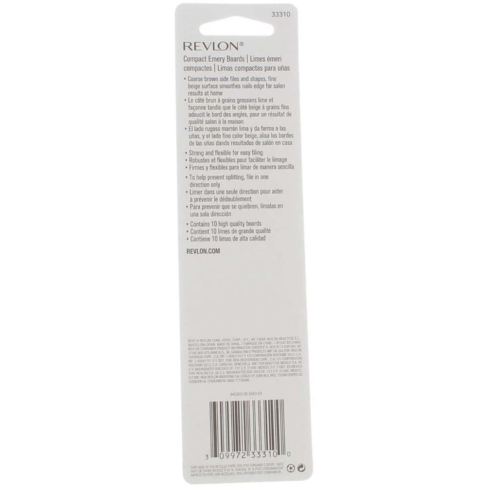 REVLON tablillas de lija superficie lisa beige para acabado suave.