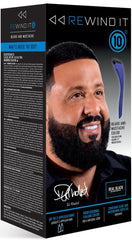 REWIND IT 10 Color Real Negro para barba y bigote, aplicación precisa para resultados uniformes.