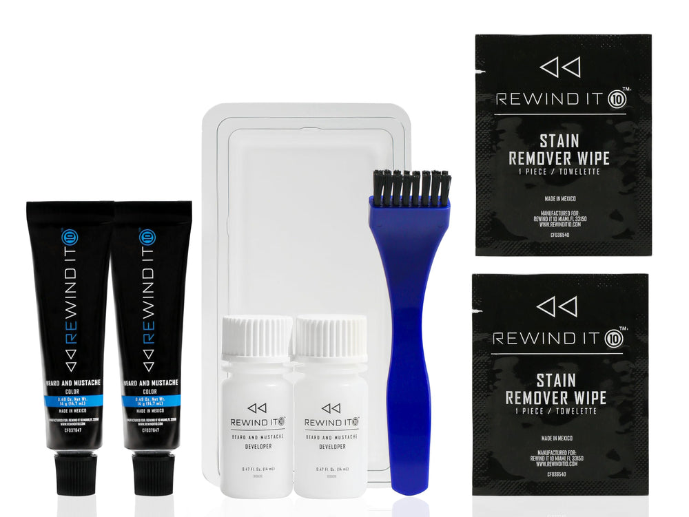REWIND IT 10 Crema sin amoníaco para barba, color duradero y cómodo de usar.
