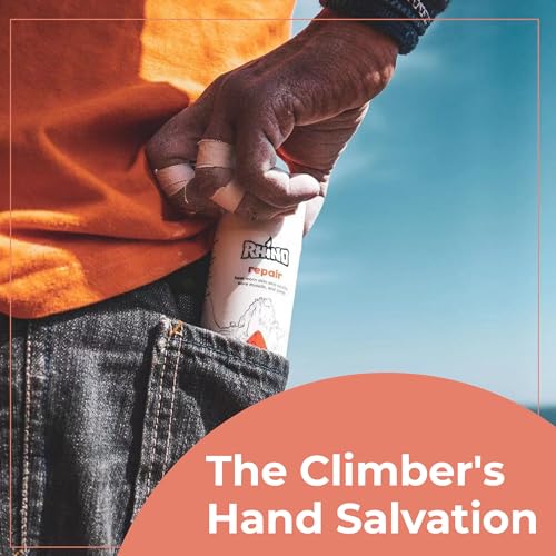Cuidado para escaladores con Rhino Skin Solutions, ideal para manos cansadas.