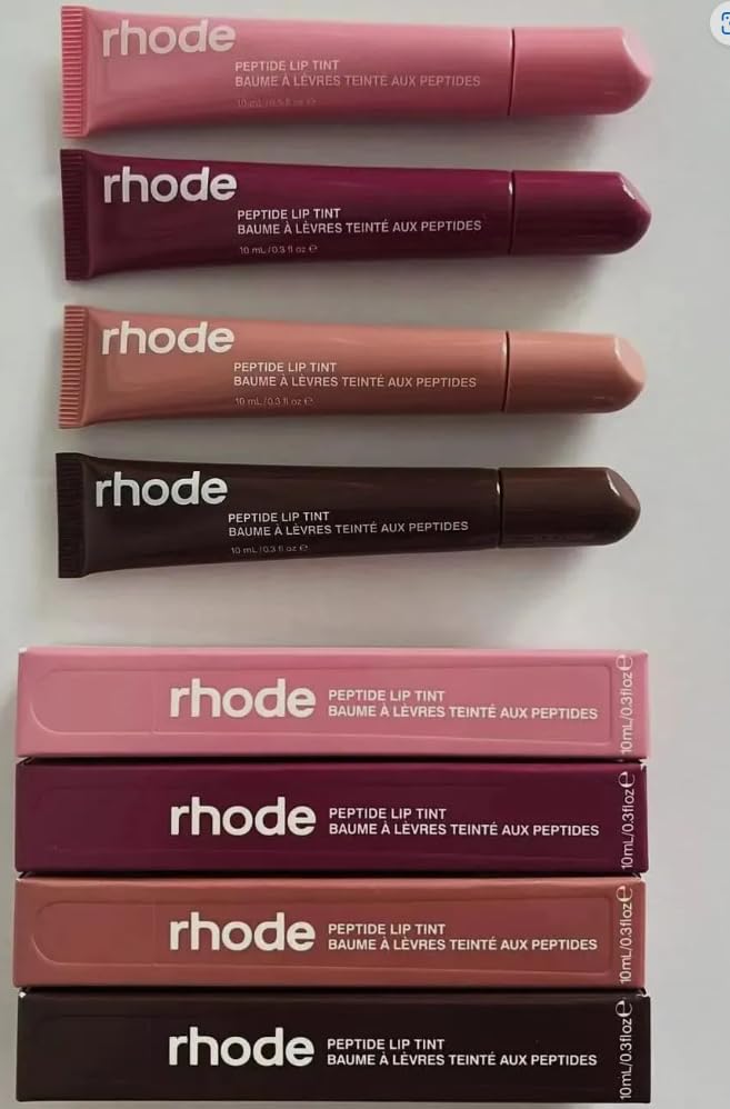 Conjunto Rhode Tinte de Labios Péptido: cuatro tonos, acabado brillante