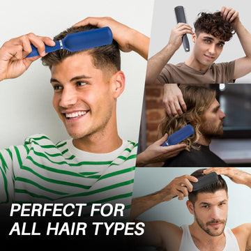 RHOS cepillo para cabello corto, suave y fácil de peinar.