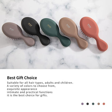RHOS mini cepillo suave para niños y adultos, cabello sin tirones