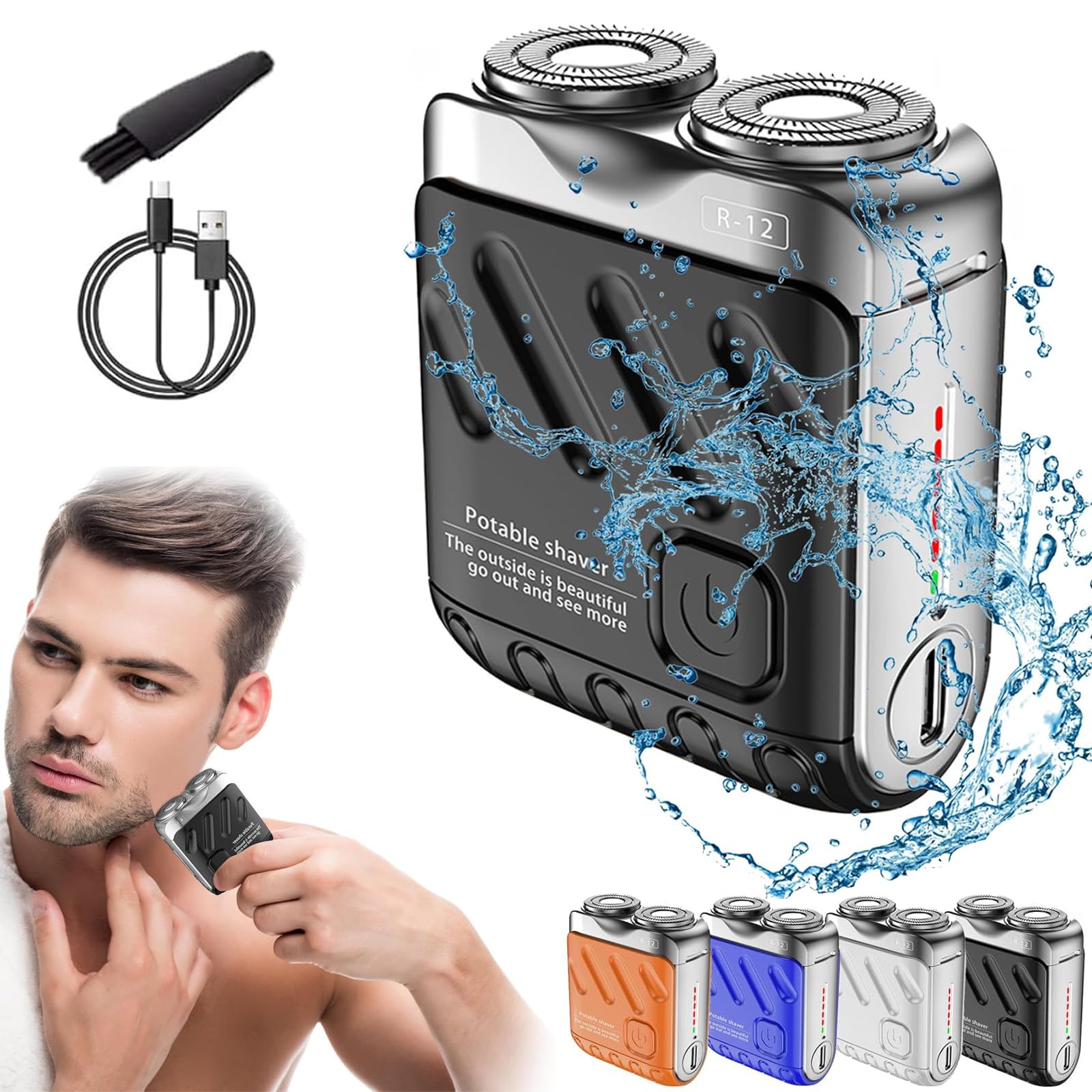 Rhycoma Skywortl Mini Afeitadora portátil con retoques rápidos