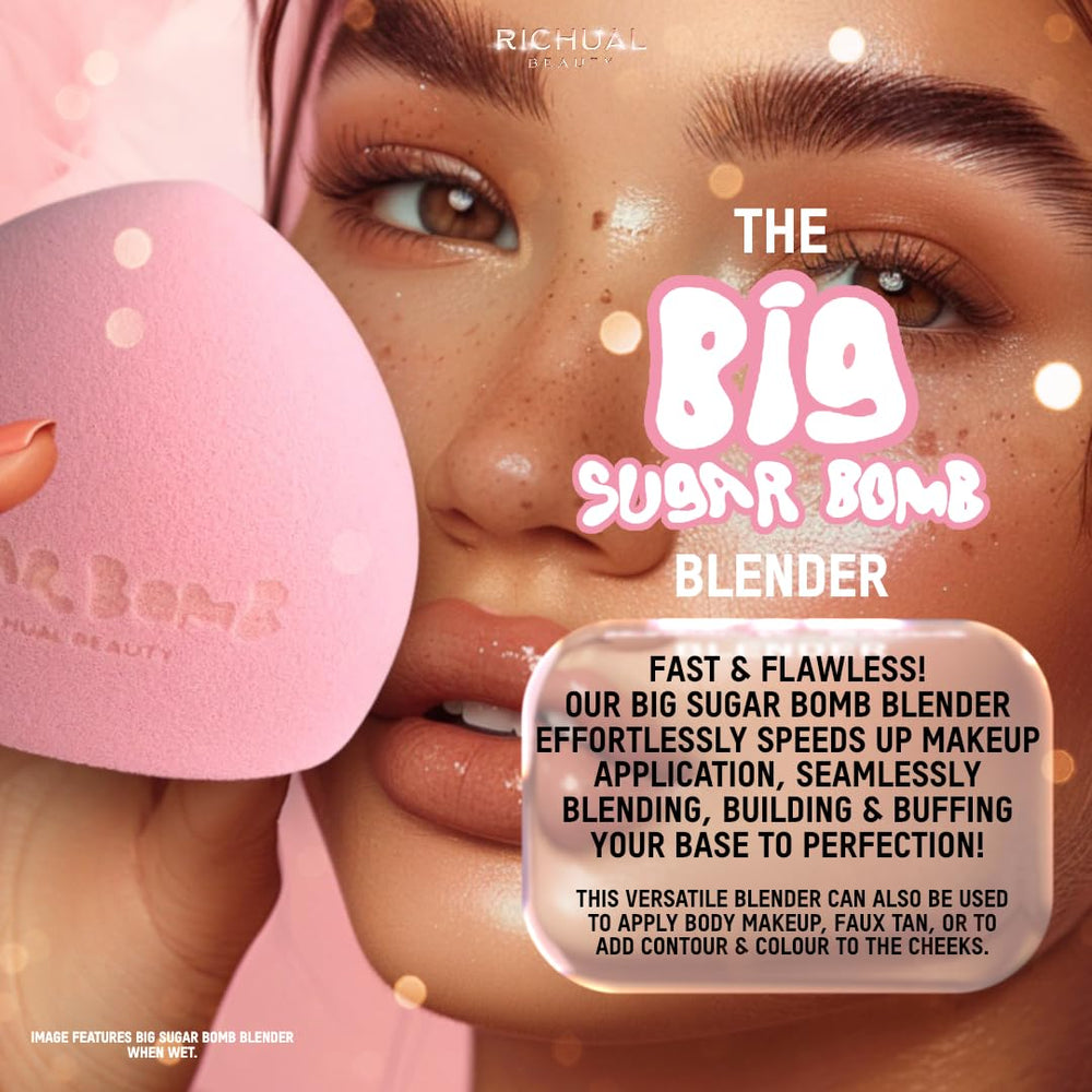 Richual Beauty Sugar Bomb Blender base plana para fijar polvos.