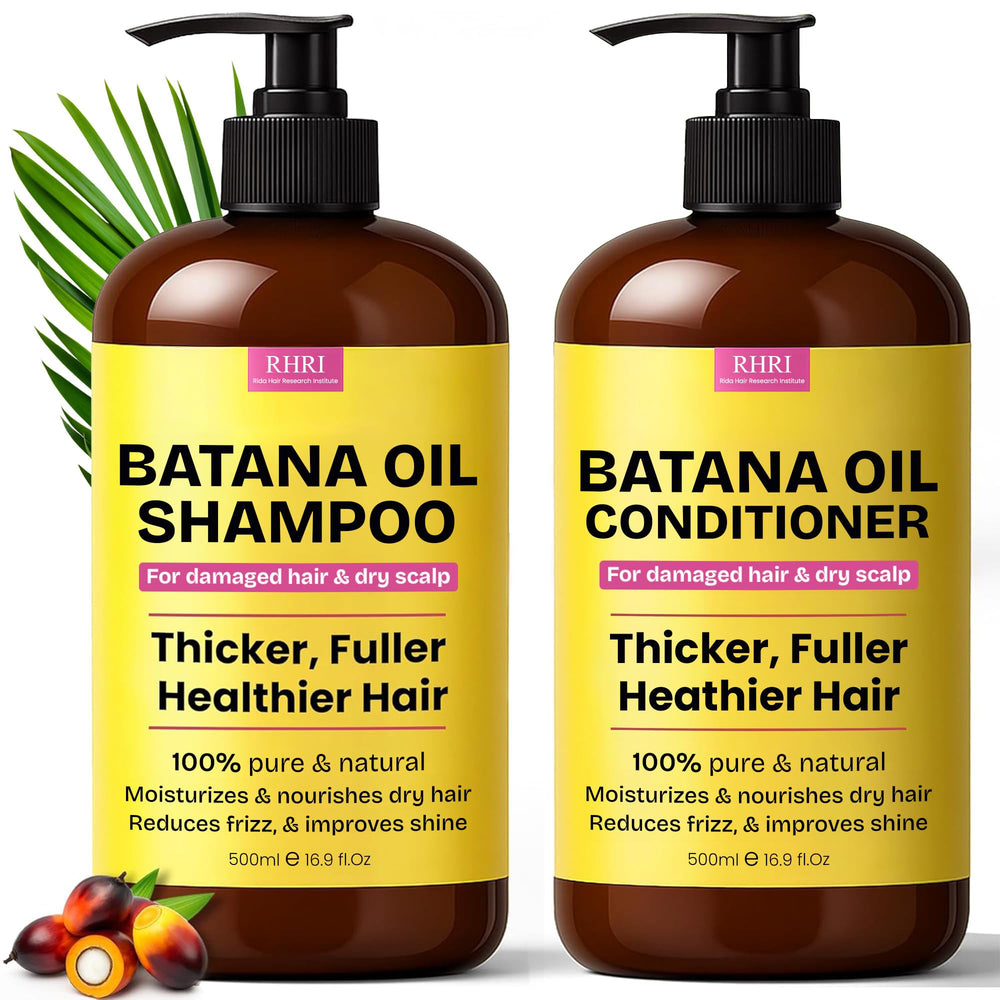 Shampooing Batana de Rida: bouteille pompe pour une hydratation durable des cheveux