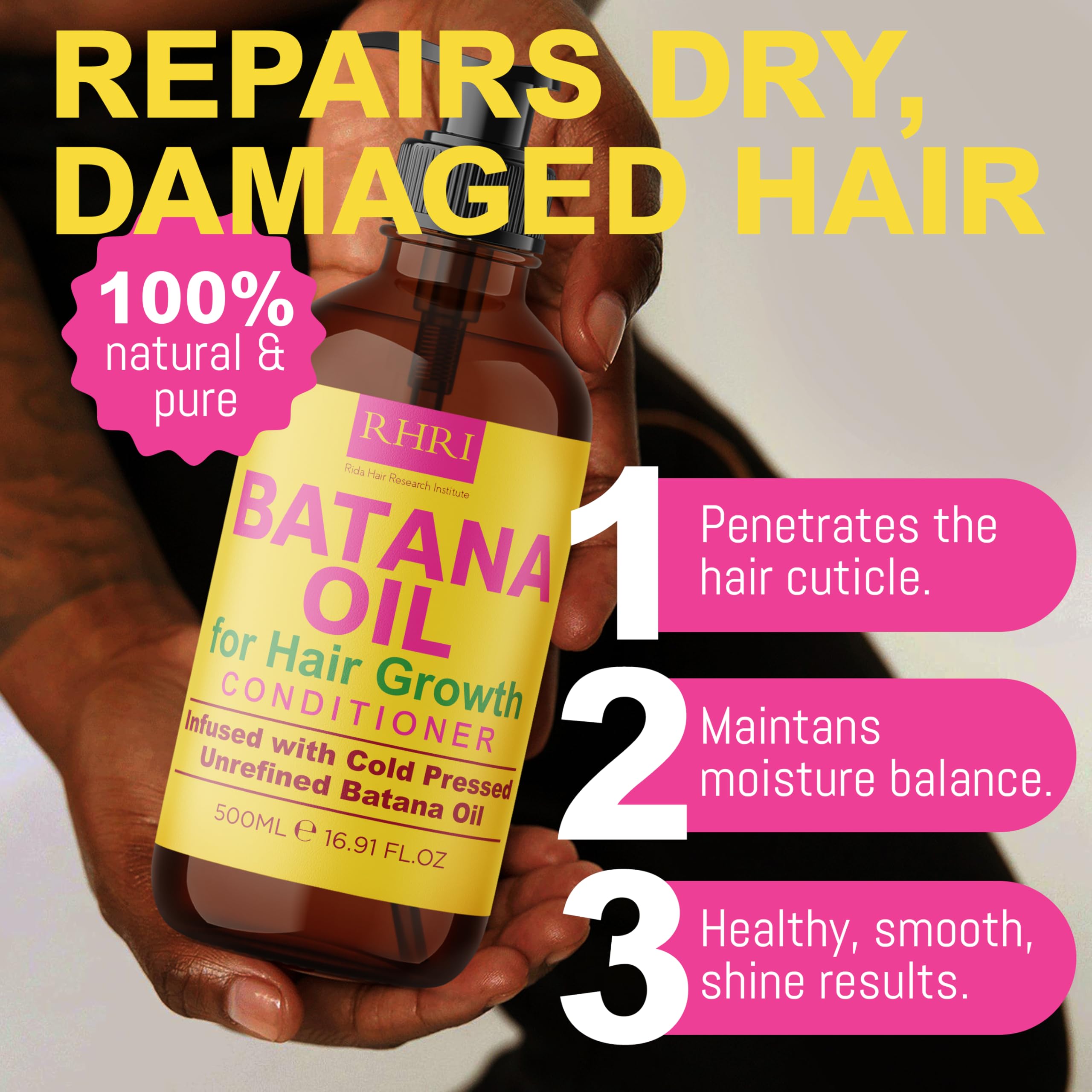 Texture onctueuse du shampooing Batana de Rida, application douce