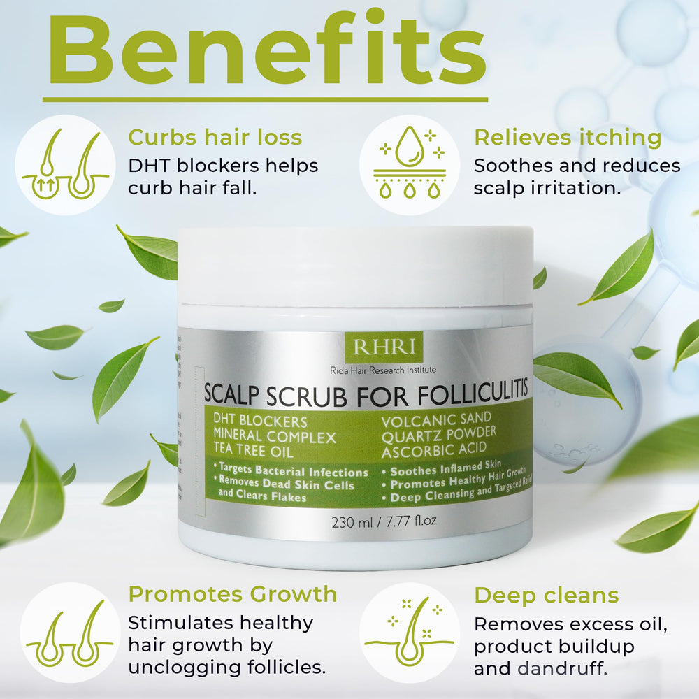 Rida Hair Research Institute, complejo mineral y ácido ascórbico para equilibrar la humedad.