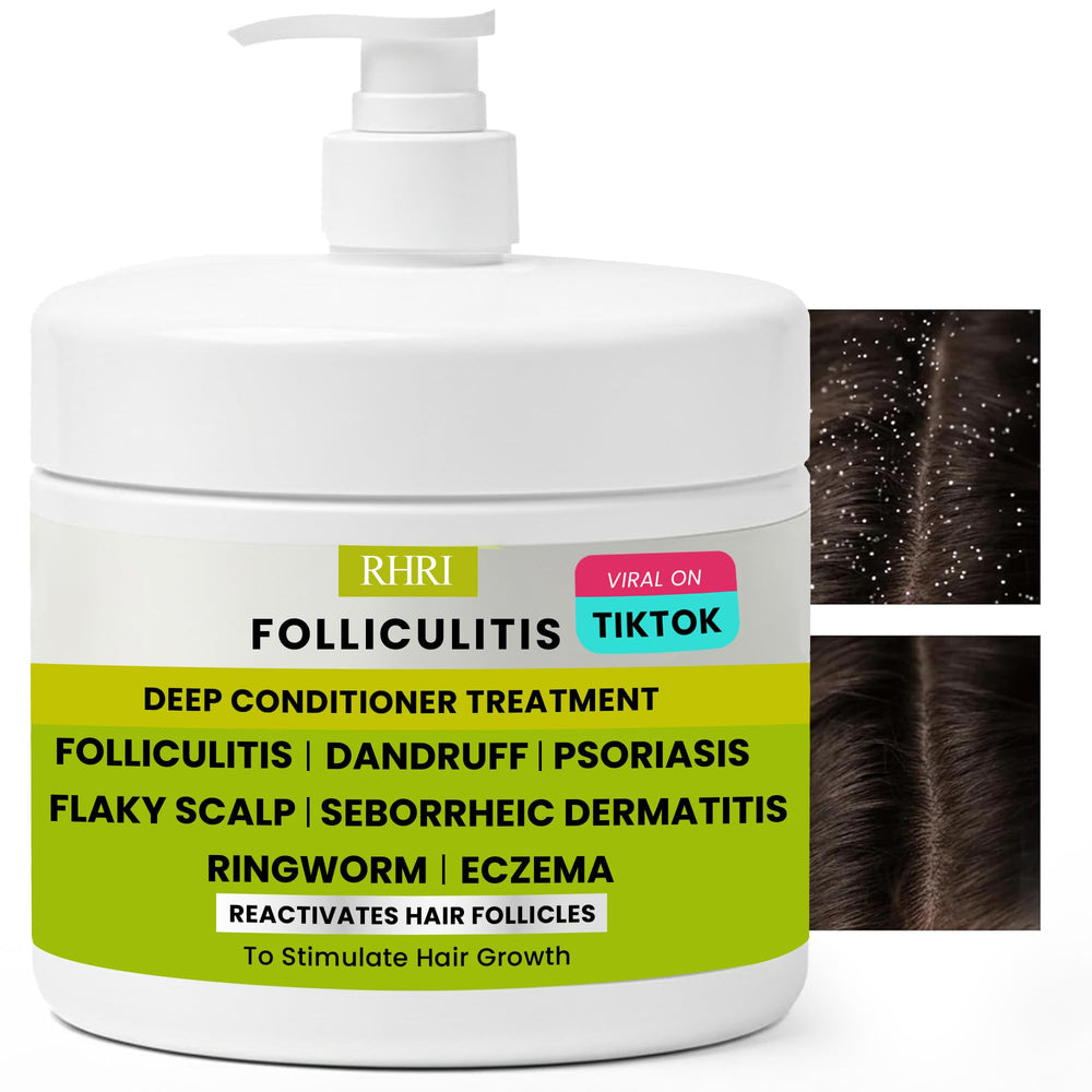 Rida Hair Research Institute acondicionador foliculitis, botella: alivio calmante para el cuero cabelludo.