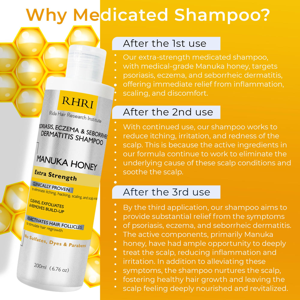 Rida Hair Research Institute miel de Manuka frasco: nutrición natural para la piel del cuero cabelludo
