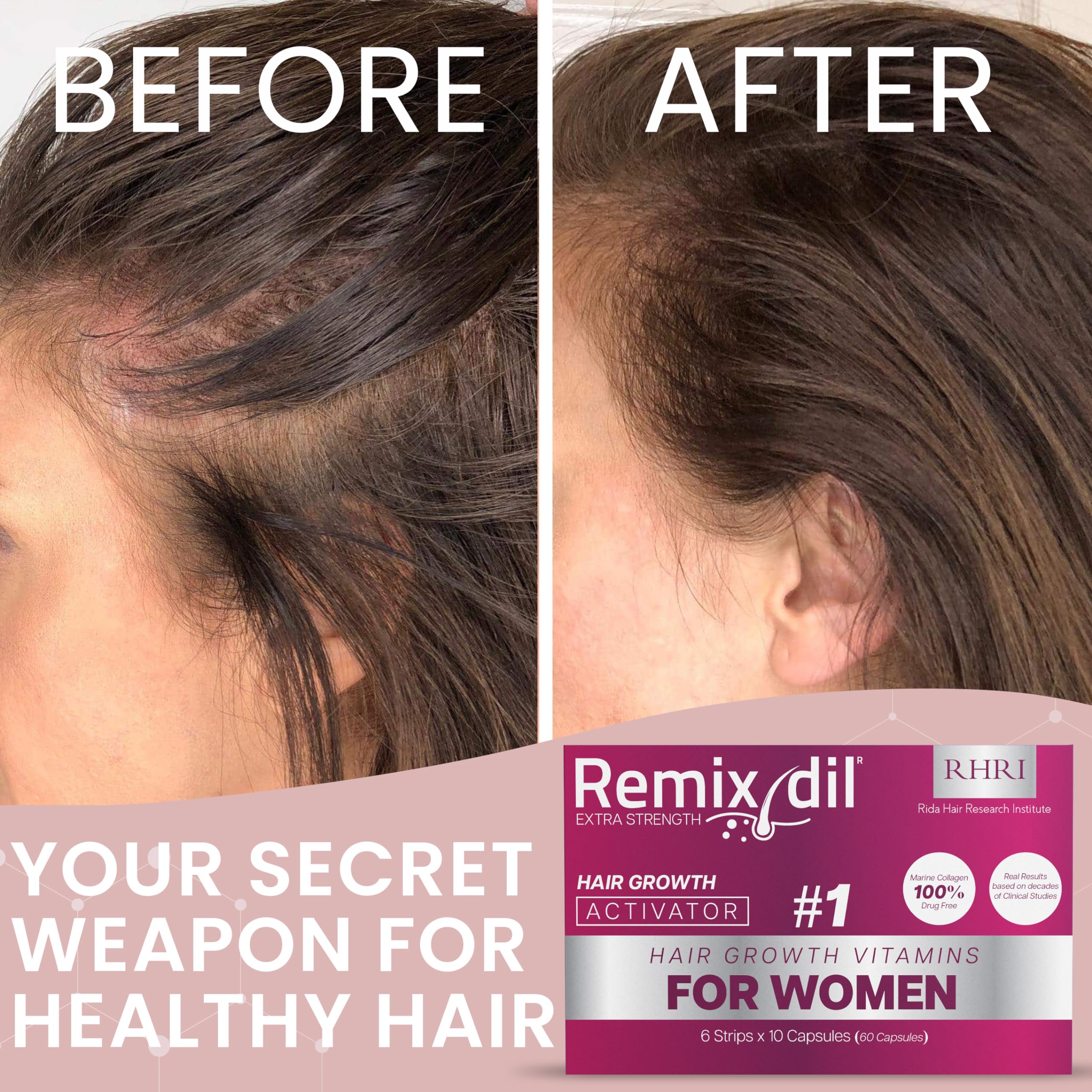 Rida Hair Research Institute – rituel soin capillaire quotidien, cheveux plus forts et brillants.