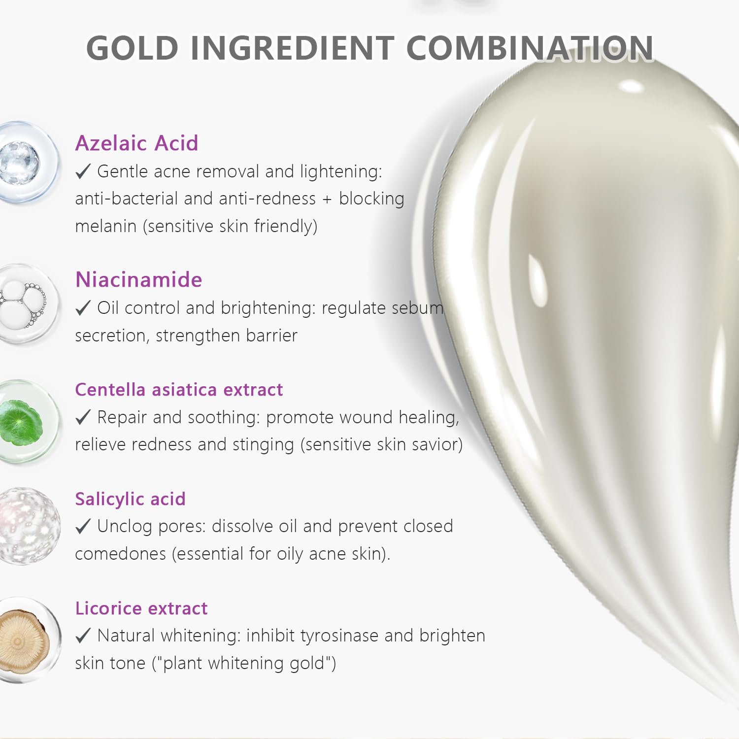 RIGBOO Niacinamide zinc PCA emulsion highlighting oil control and barrier support.