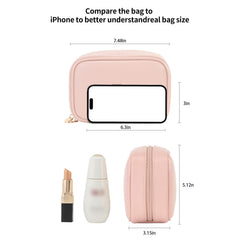 RIGHT AWAY bolso maquillaje rosa, material piel sintética impermeable, fácil de limpiar.