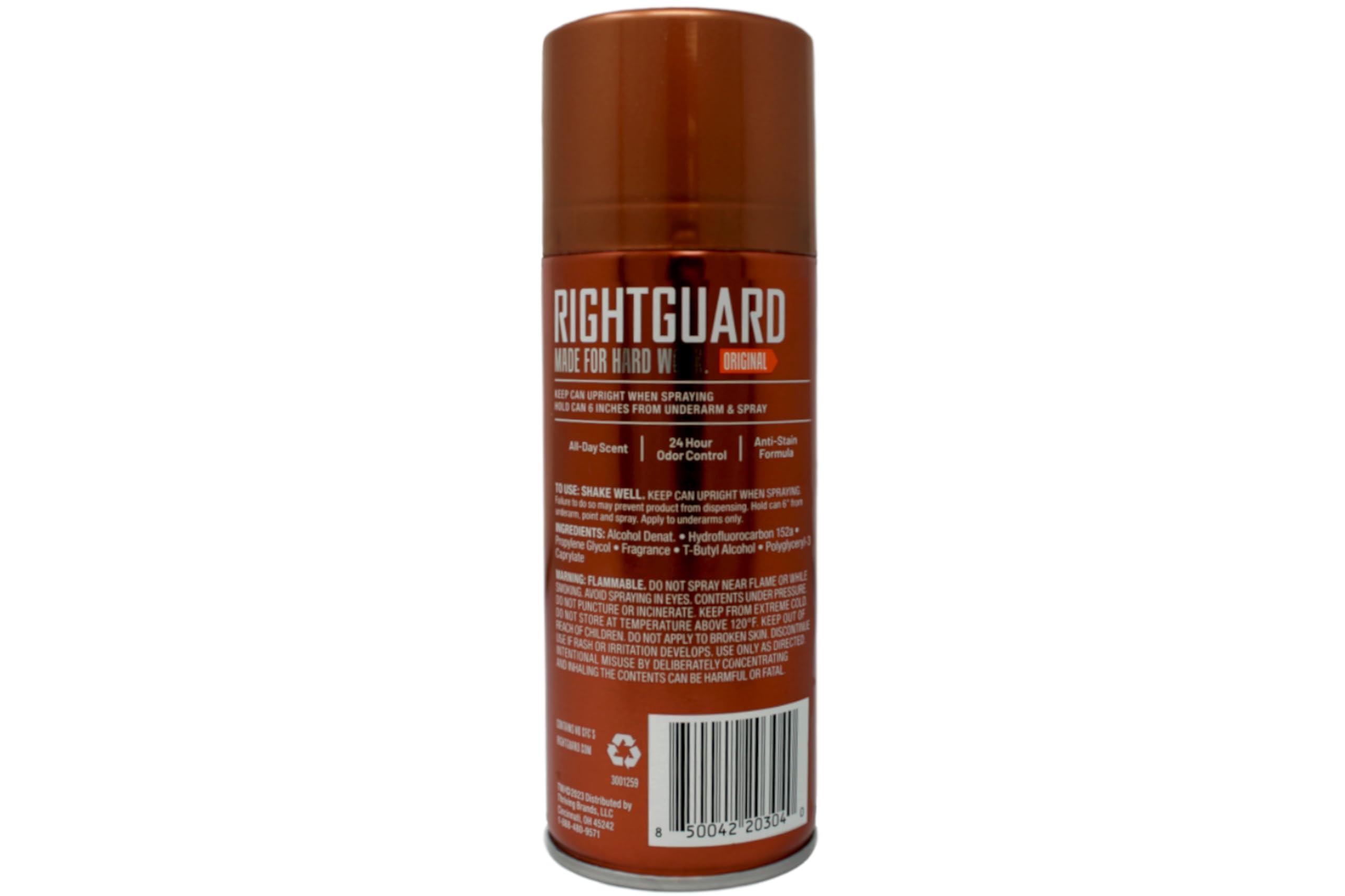 Right Guard Déodorant Spray Original, démonstration d’application facile en mouvement.