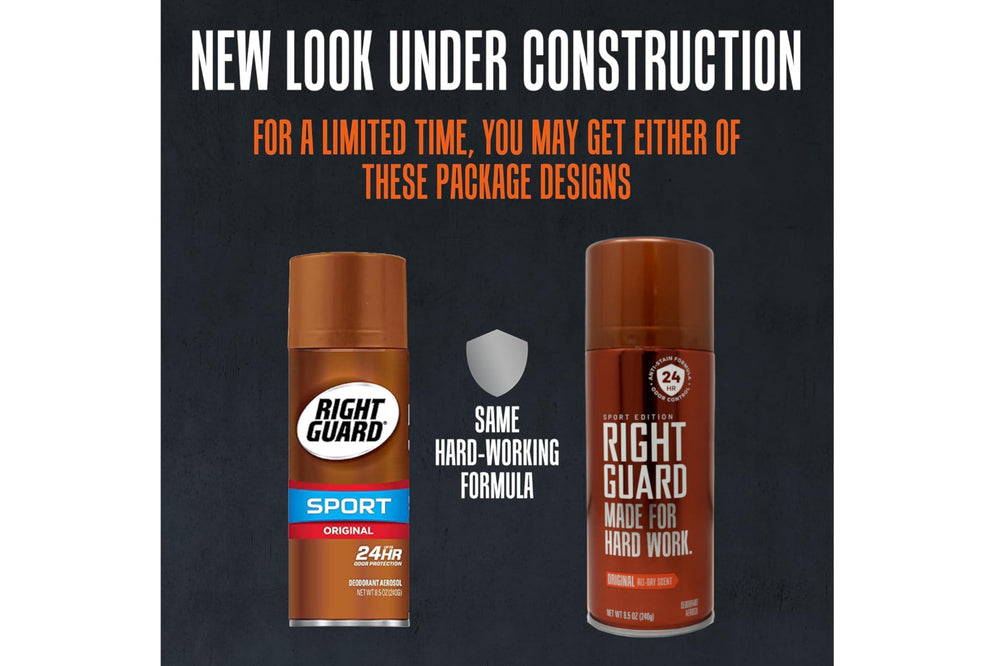 Right Guard Déodorant Spray Original, parfum Original qui reste frais après l’effort.