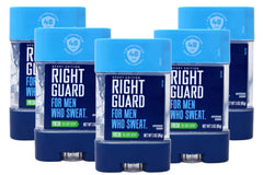 Right Guard gel claro Frescura 48h para días activos.