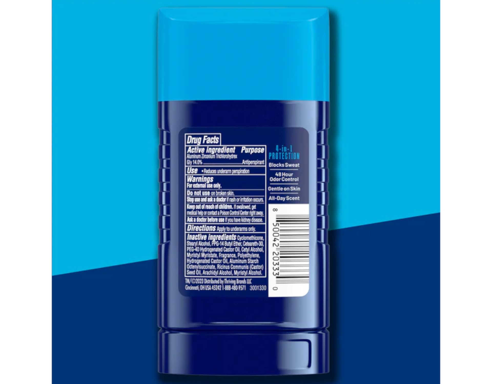 Right Guard Sport Fresh Invisible Solid, paquete completo de 4 desodorantes para uso diario