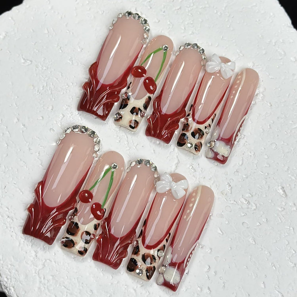 RIICFDD Uñas con lima y adhesivo incluido para aplicación fácil