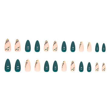 RikView contenido del empaque con 24 uñas y adhesivos de gel.