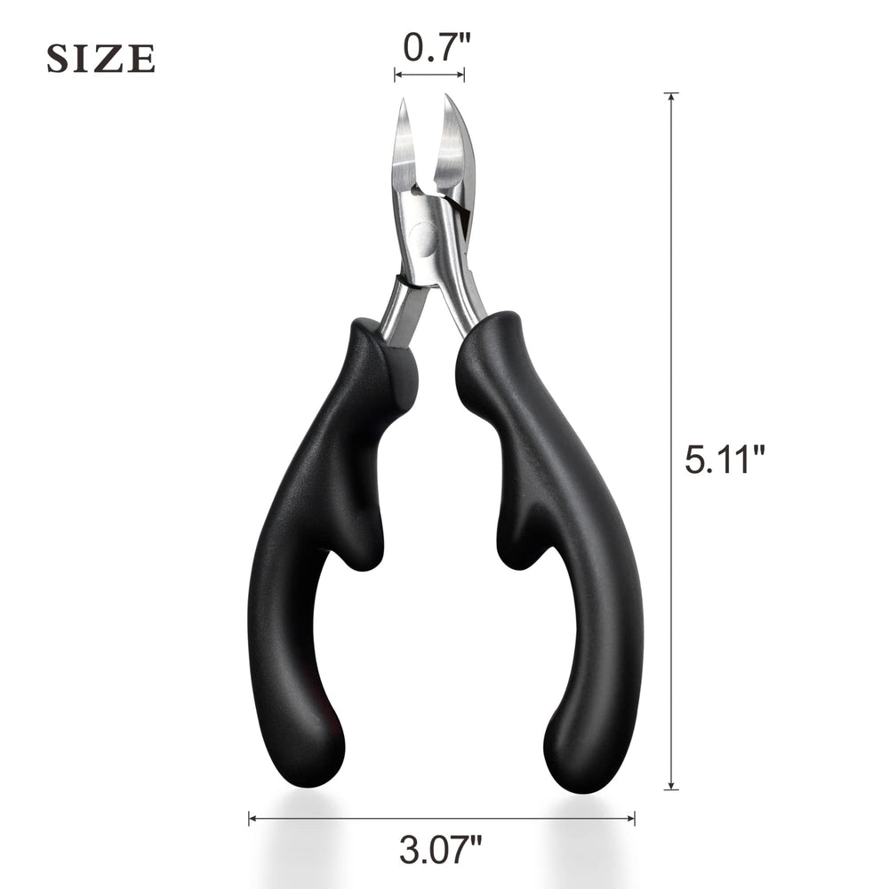 RIMEI cortauñas diseño ergonómico inspirado en astas y pico para comodidad.