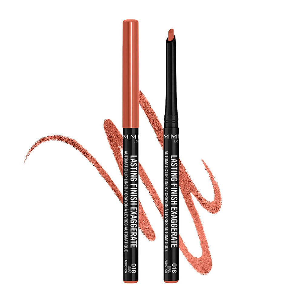 Delineador Exaggerate de Rimmel, enfoque automático para un contorno duradero.