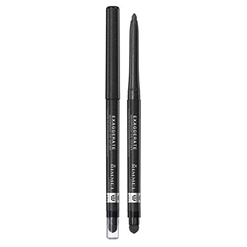 Pigmentación intensa de Rimmel Exaggerate en negro estelar para una mirada impactante