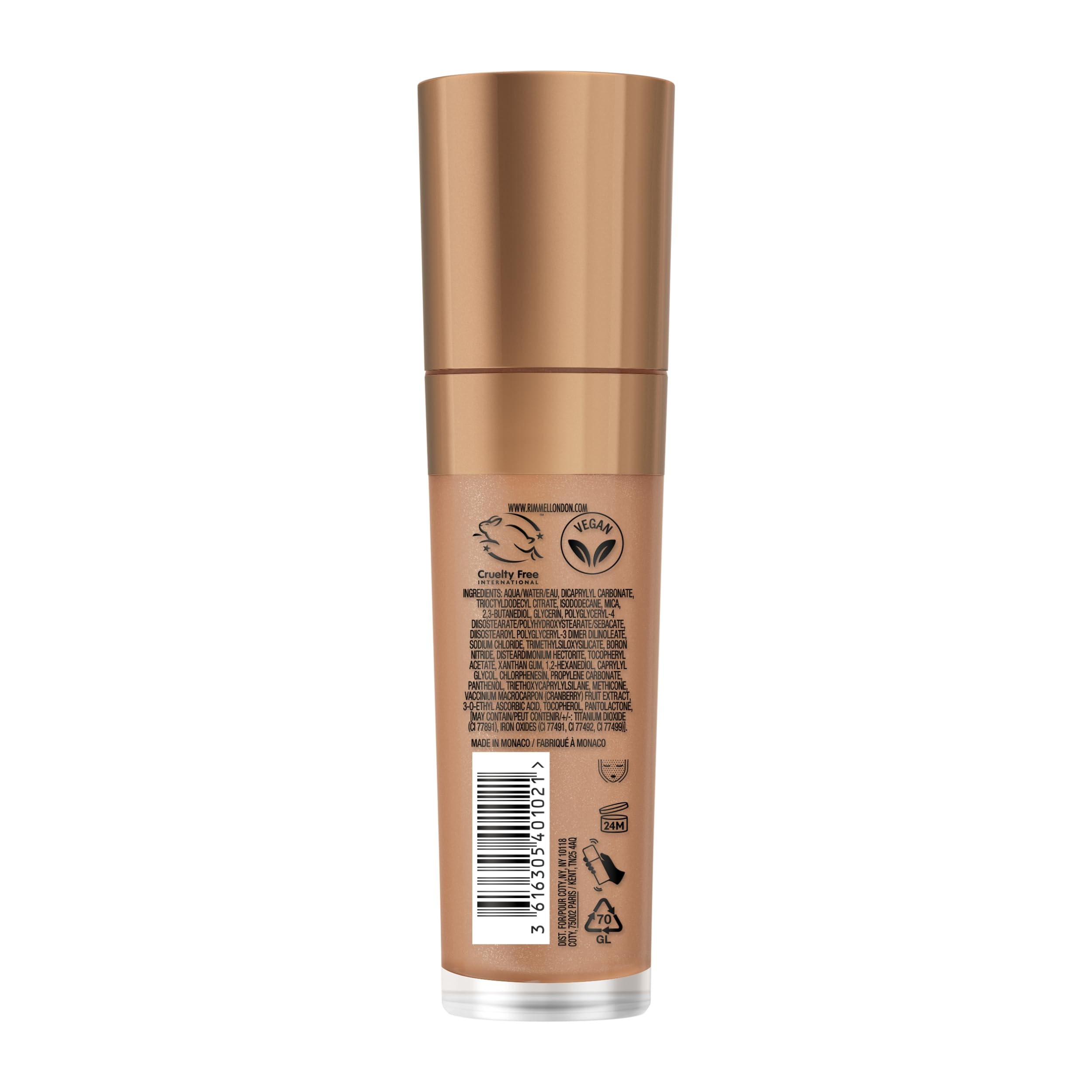 Rimmel es cruelty-free y vegano para quienes buscan opciones éticas.