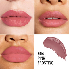 Rimmel Rosetto labial, acabado natural con brillo suave para una apariencia fresca.