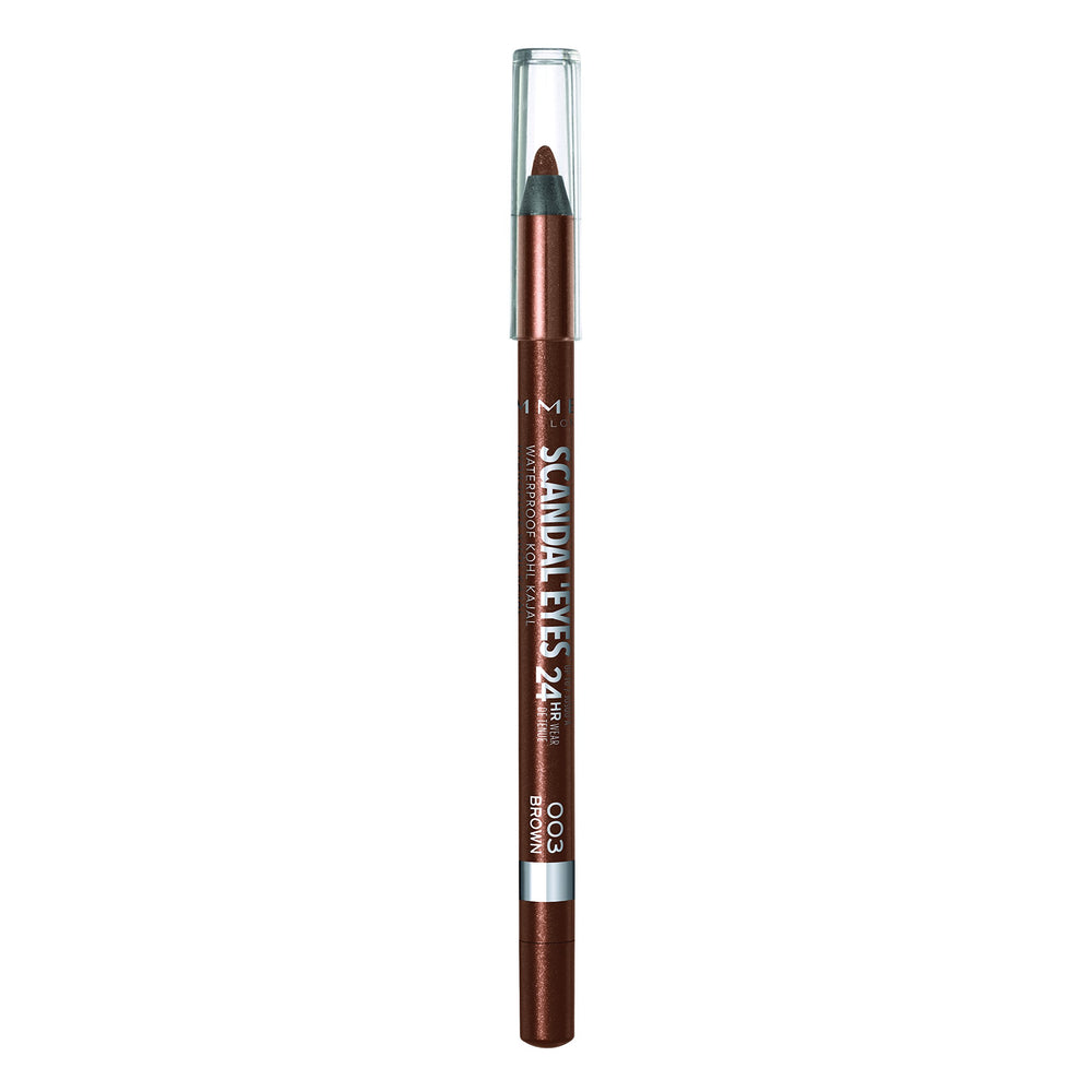 Rimmel Scandaleyes lapiz gel resistente al agua para ojos, color intenso y duradero.