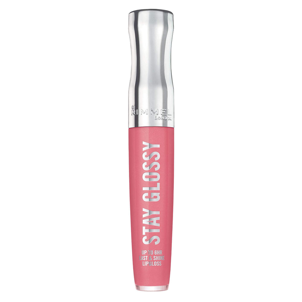 Rimmel Stay Glossy brillo labial realza Claridge's Ruby con brillo duradero.