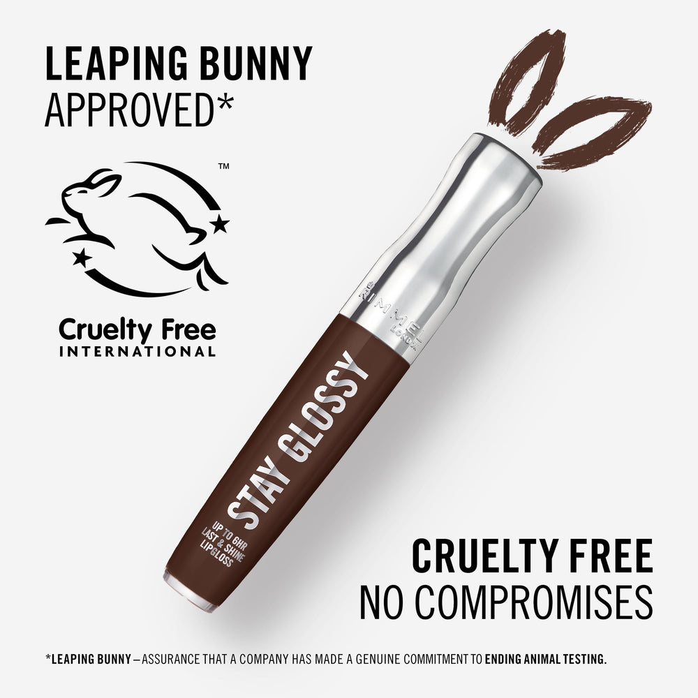 Rimmel Stay Glossy Cocoa Kiss, envase compacto de 0,18 oz para retoques
