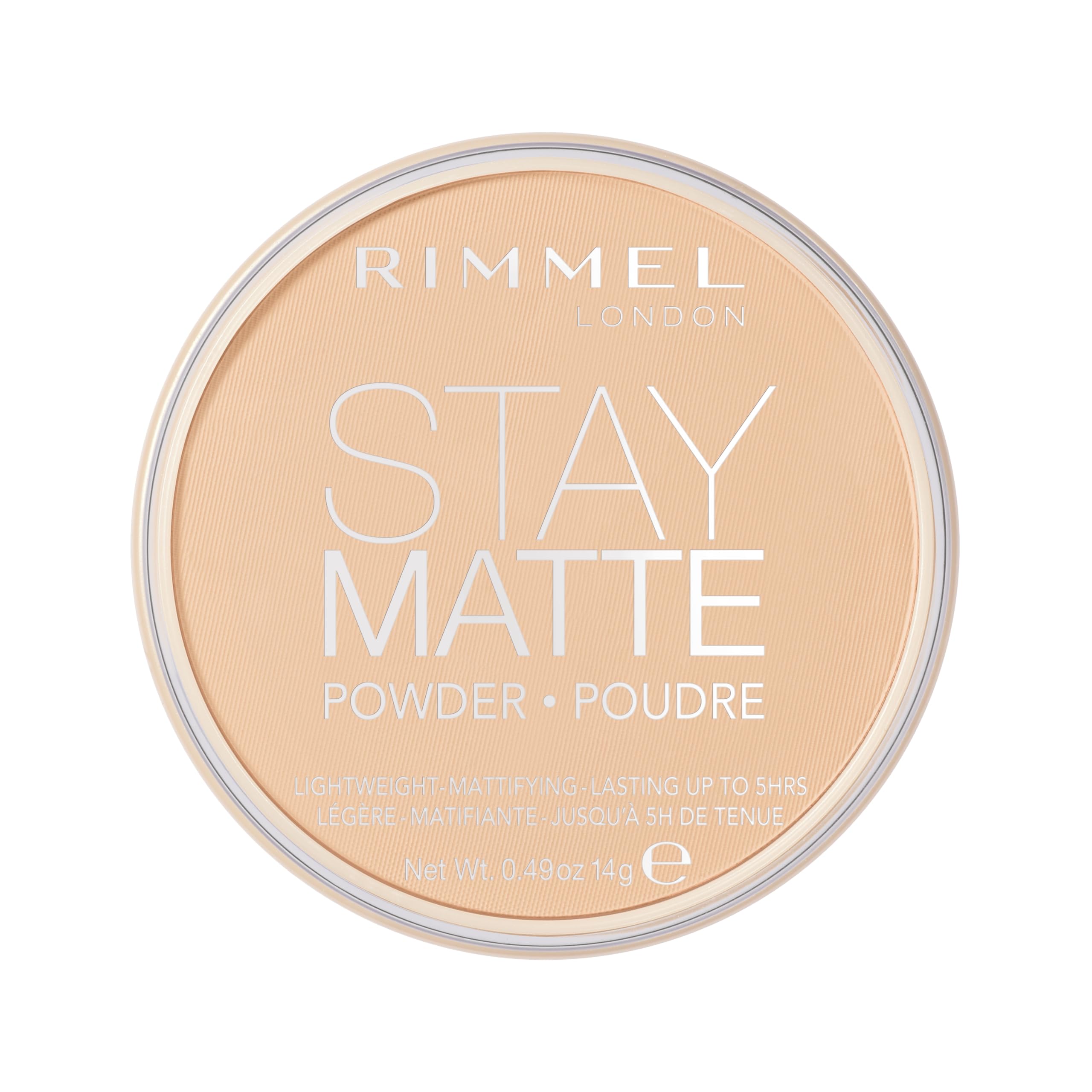 Rimmel Stay Matte 011 Creamy Natural, polvo prensado, acabado mate y control de brillo
