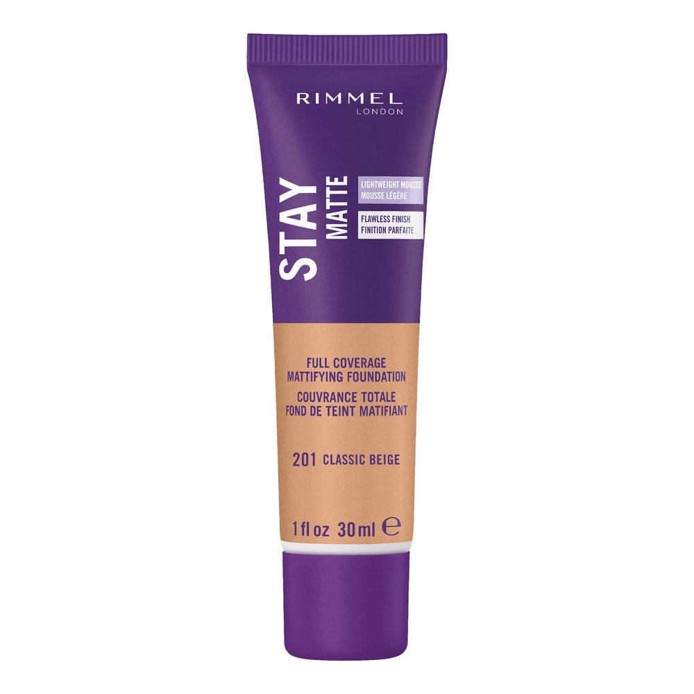Rimmel Stay Matte Mousse botella con acabado mate duradero