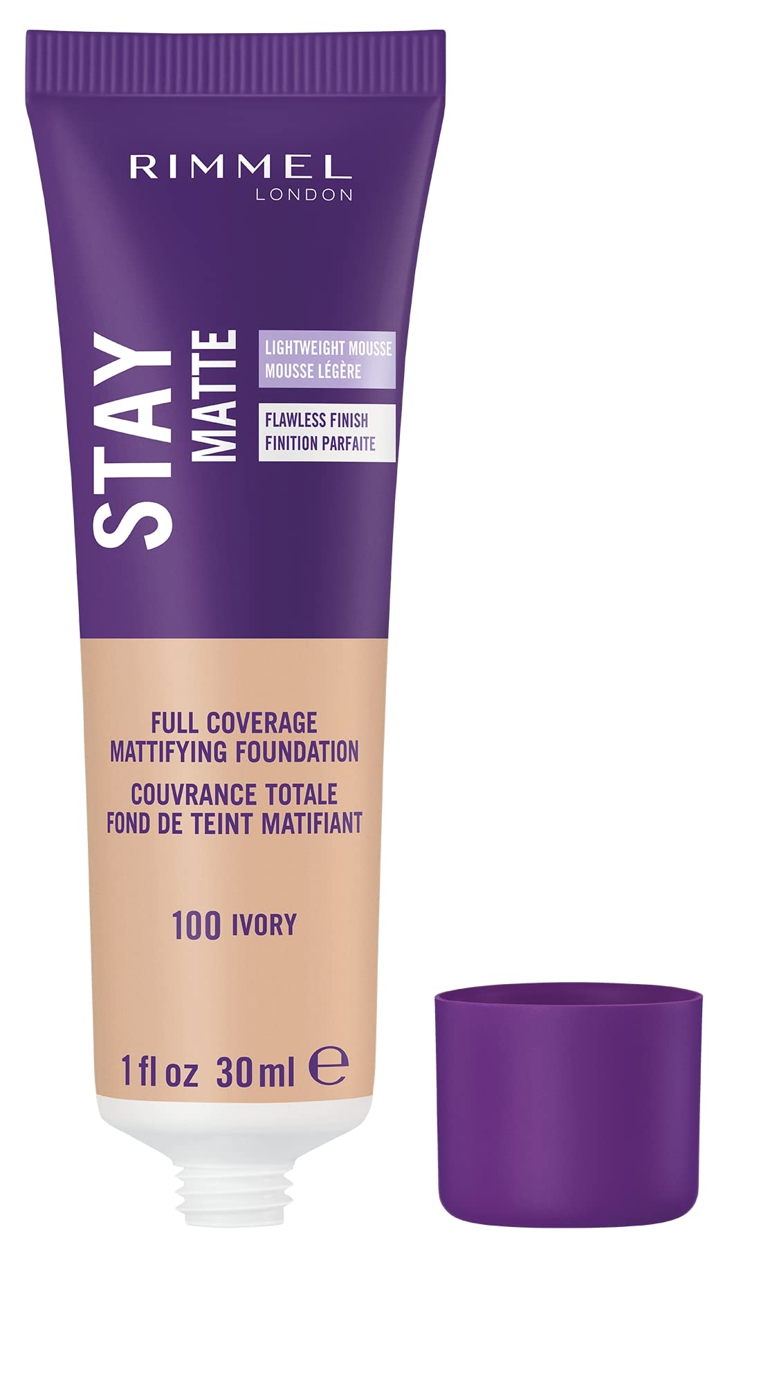 Rimmel Stay Matte Mousse: textura mousse ligera para aplicación suave.