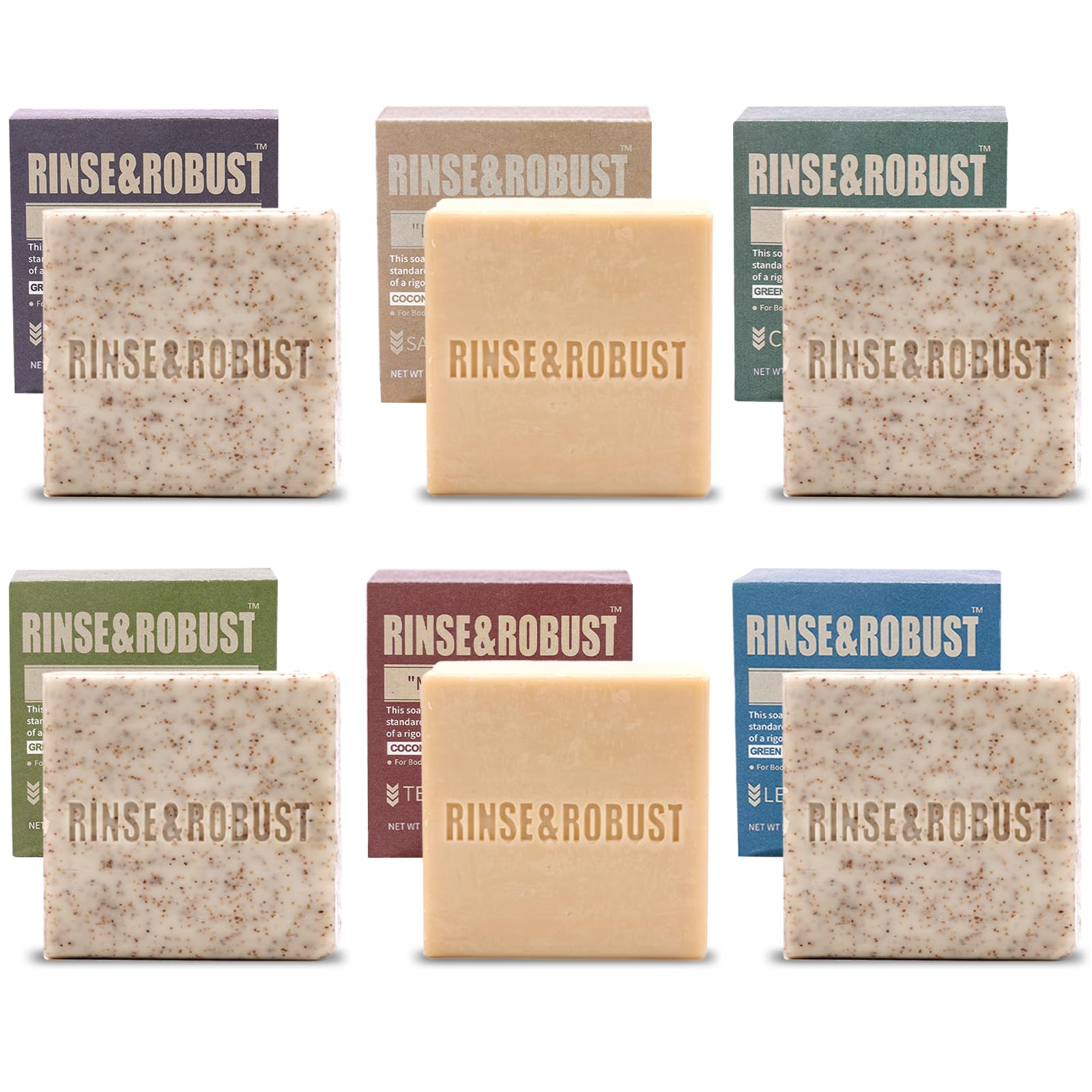 Rinse & Robust barra regalo para hombres, set práctico para cuidado diario.