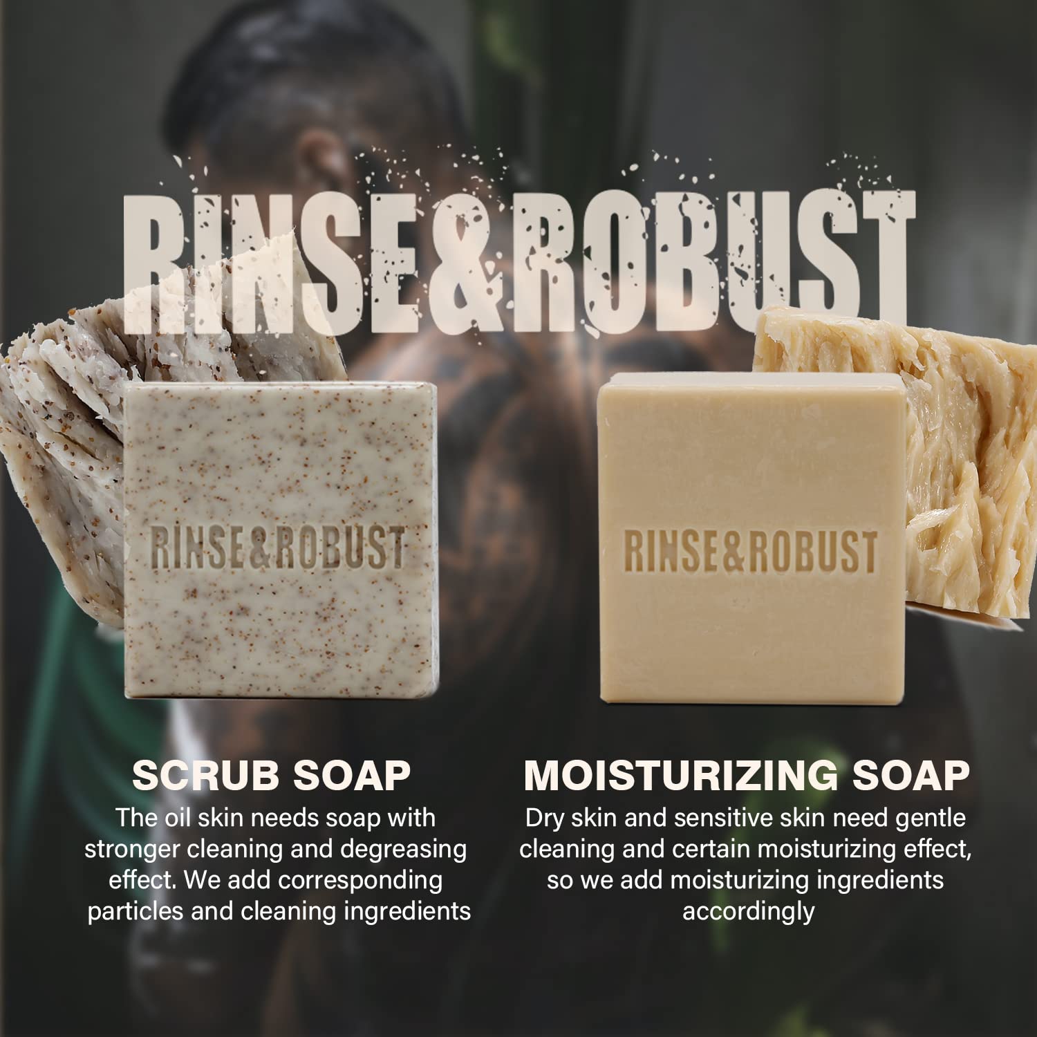 Presentación de viaje Rinse & Robust, tamaño portátil para llevar.
