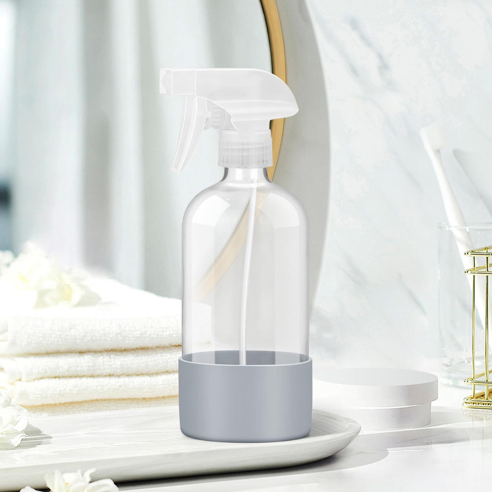 Rionisor botella de vidrio dieciseis onzas a prueba de fugas ideal para cocina y baño.